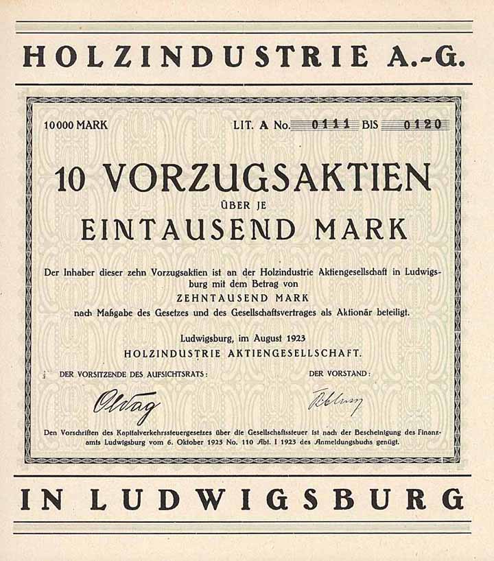 Holzindustrie AG