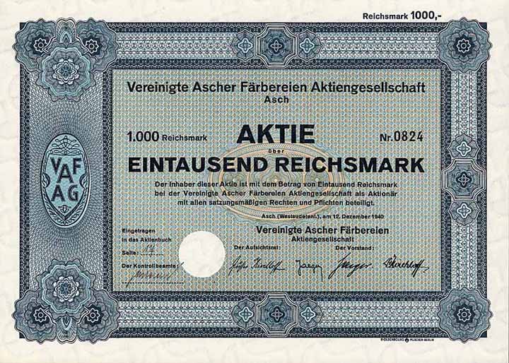 Vereinigte Ascher Färbereien AG