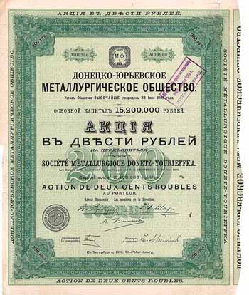 Soc. Métallurgique Donetz-Yourievka (Donetz-Jurowsker Metallurgische Gesellschaft)