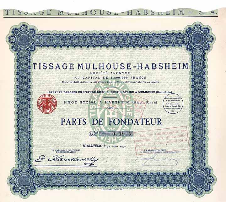 Tissage Mulhouse-Habsheim S.A.