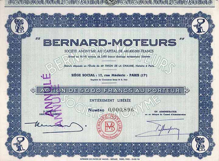 “Bernard-Moteurs” S.A.