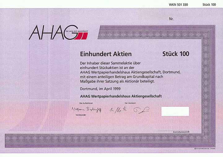 AHAG Wertpapierhandelshaus AG