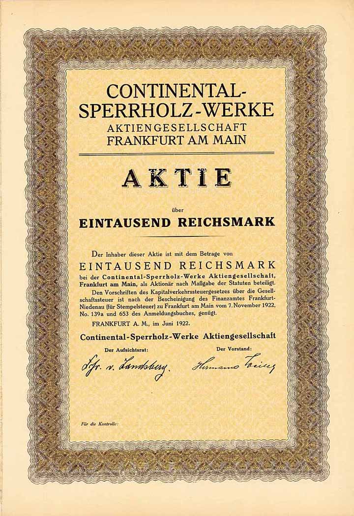 Continental-Sperrholz-Werke AG