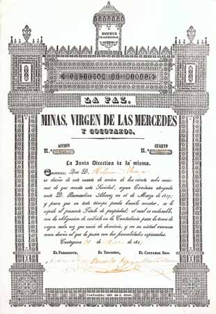 Sociedad de Minas La Paz, Minas, Virgen de las Mercedes y Gogotazos