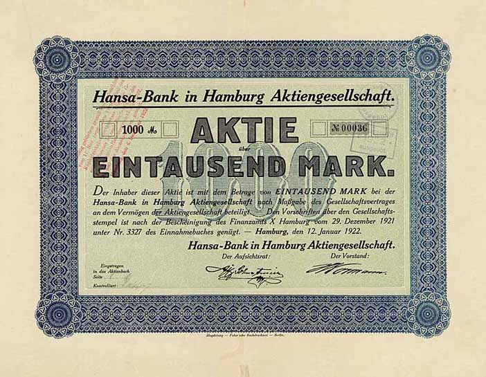 Hansa-Bank in Hamburg AG