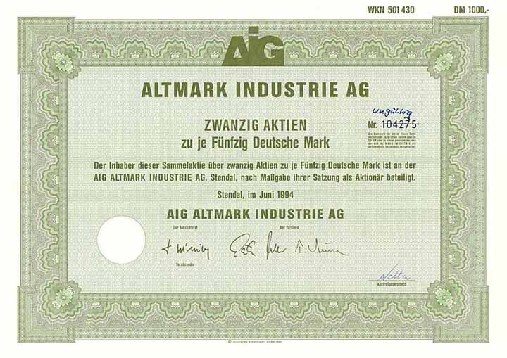 AIG Altmark Industrie AG