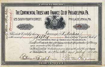 Continental Trust and Finance Co. of Philadelphia