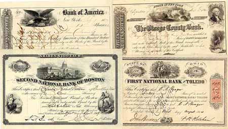 USA „Banken - Konvolut“ (7 Stücke)