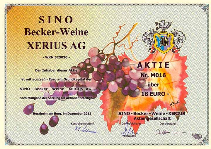SINO-Becker-Weine-Xerius AG
