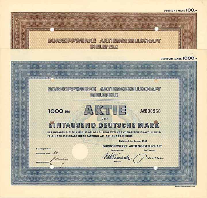 Dürkoppwerke AG (2 Stücke)