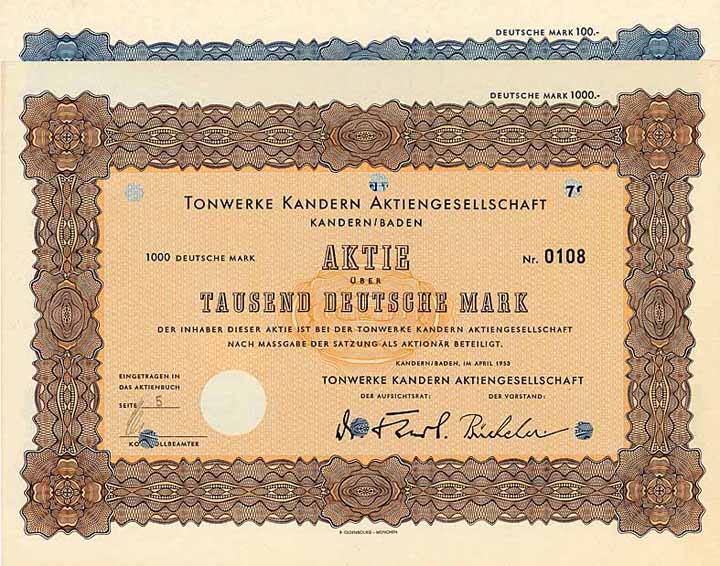 Tonwerke Kandern AG (2 Stücke)