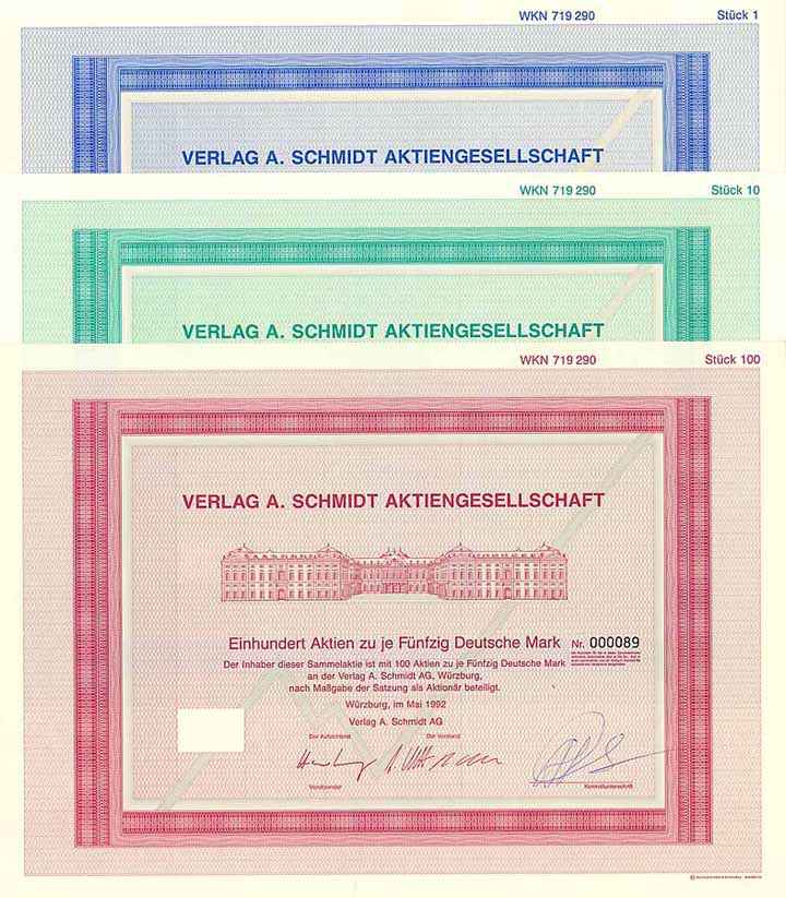 Verlag A. Schmidt AG (7 Stücke)