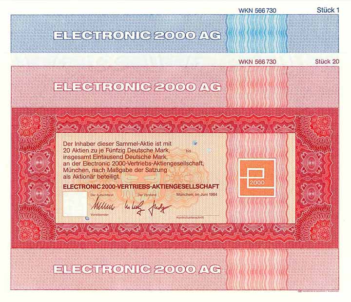 Electronic 2000-Vertriebs-AG (2 Stücke)
