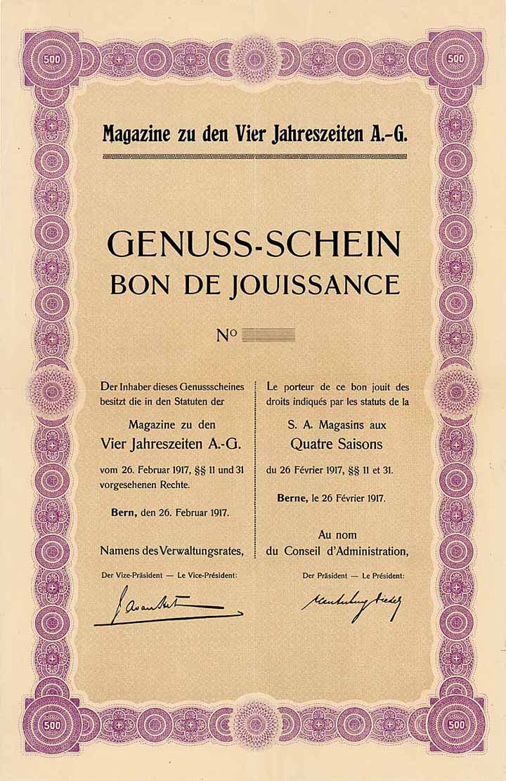 Magazine zu den Vier Jahreszeiten AG