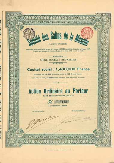Soc. des Salins de la Moselle S.A.