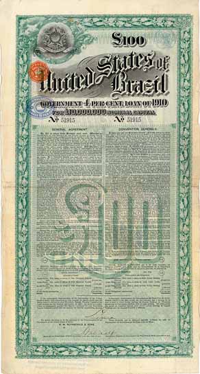 United States of Brazil Government 4 % Loan of 1910