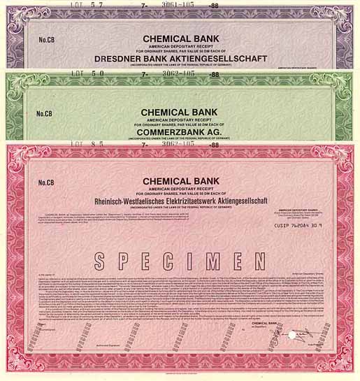Chemical Bank (3 Stück)