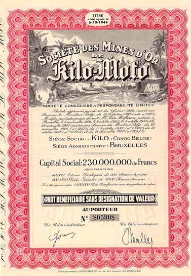 Soc. des Mines d'Or de Kilo-Moto