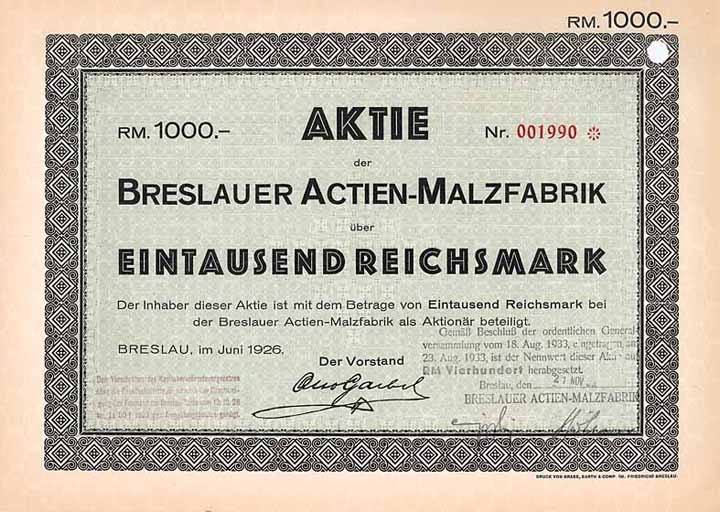 Breslauer Actien-Malzfabrik