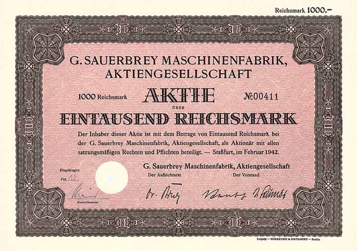 G. Sauerbrey Maschinenfabrik AG