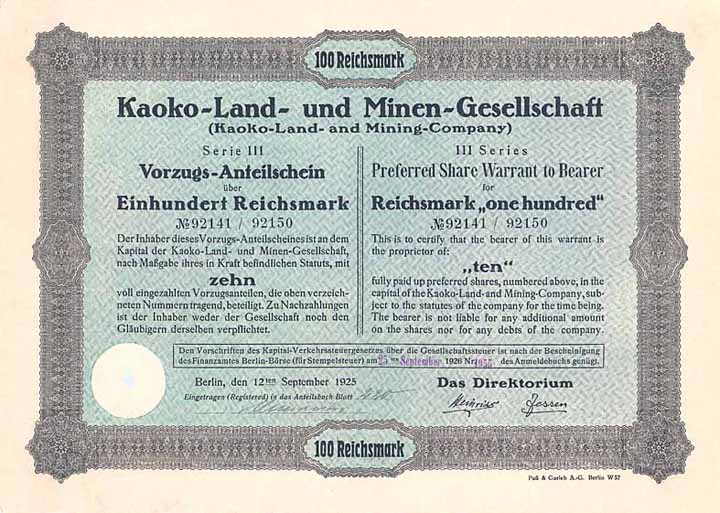 Kaoko-Land- und Minen-Gesellschaft