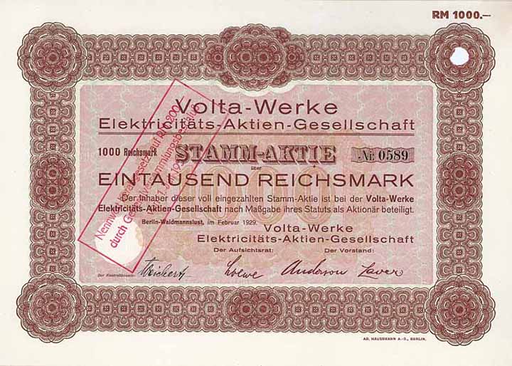 Volta-Werke Elektricitäts-AG