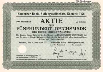 Kamenzer Bank AG