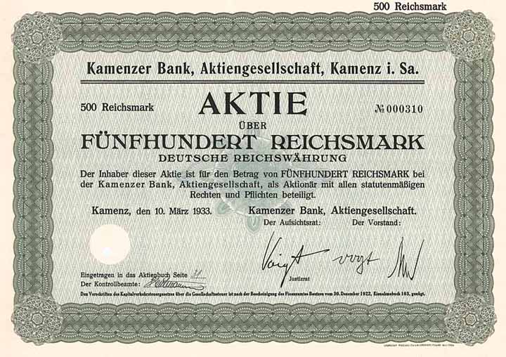 Kamenzer Bank AG