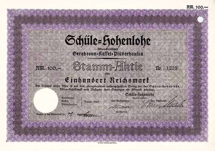 Schüle-Hohenlohe AG