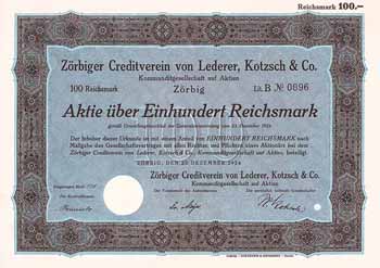 Zörbiger Creditverein von Lederer, Kotzsch & Co. KGaA
