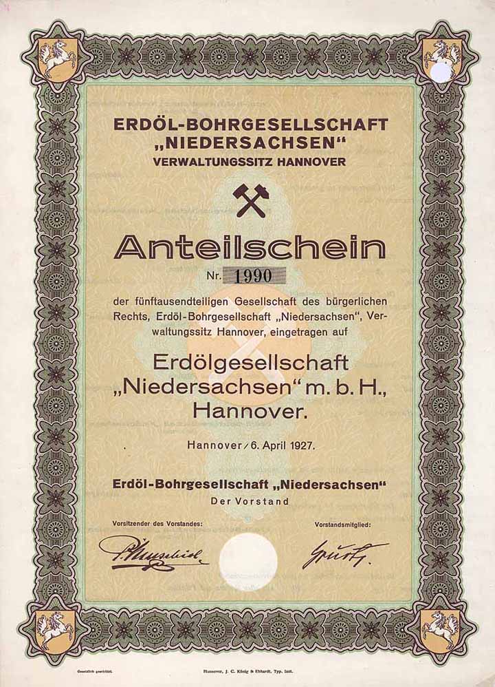 Erdöl-Bohrgesellschaft “Niedersachsen”