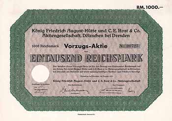 König Friedrich August-Hütte und C. E. Rost & Co. AG