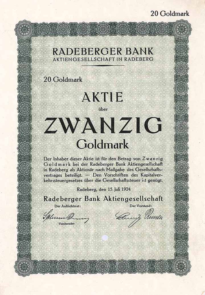 Radeberger Bank AG