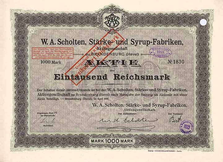 W. A. Scholten Stärke- und Syrup-Fabriken AG