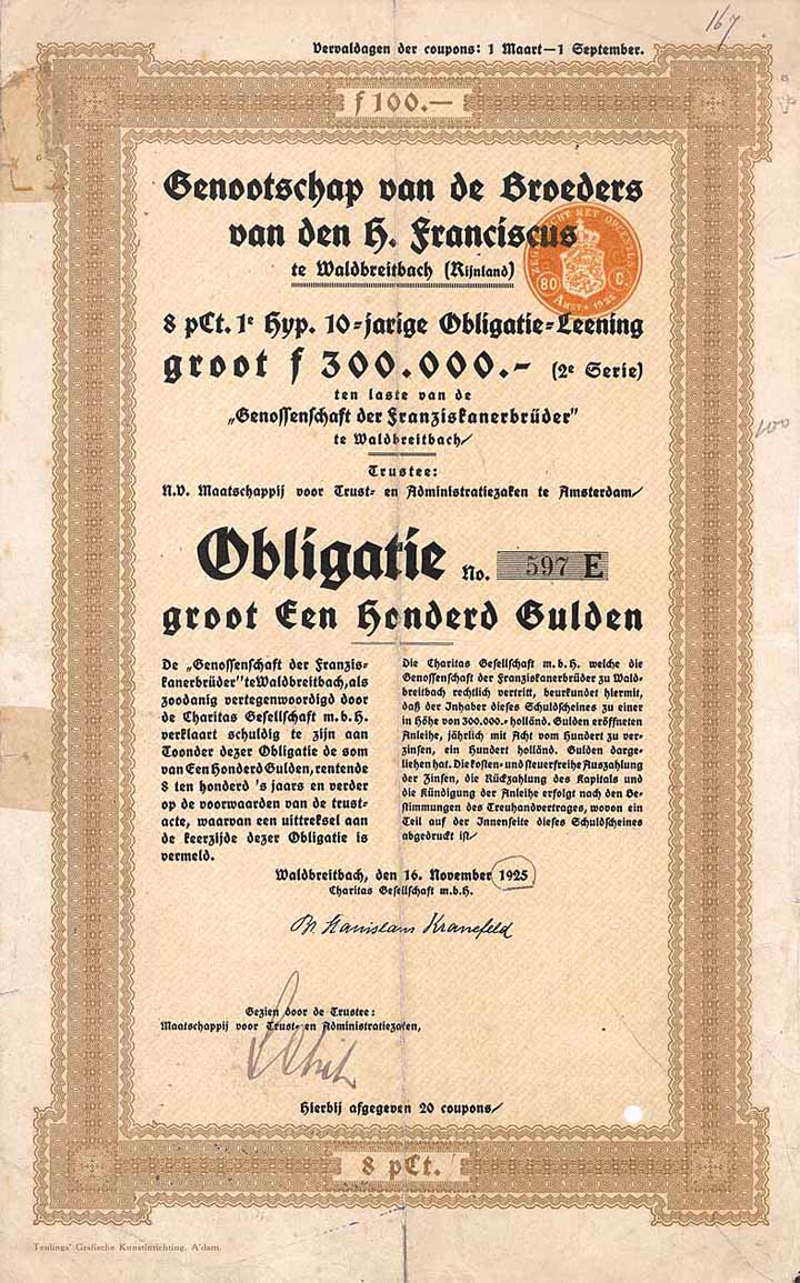 Genossenschaft der Franziskanerbrüder (Genootchap van de Broeders van den H. Franciscus)