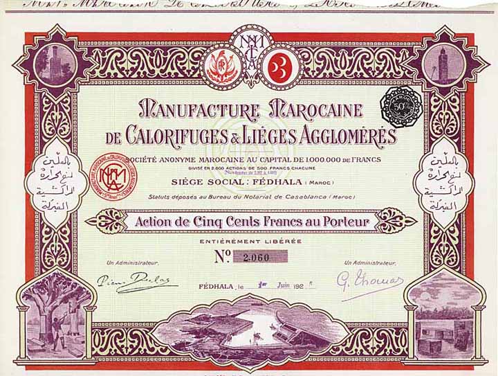 Manufacture Marocaine de Calorifuges & Liéges Agglomérés S.A.