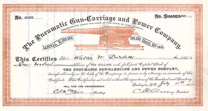 Pneumatic Gun-Carriage and Power Co.