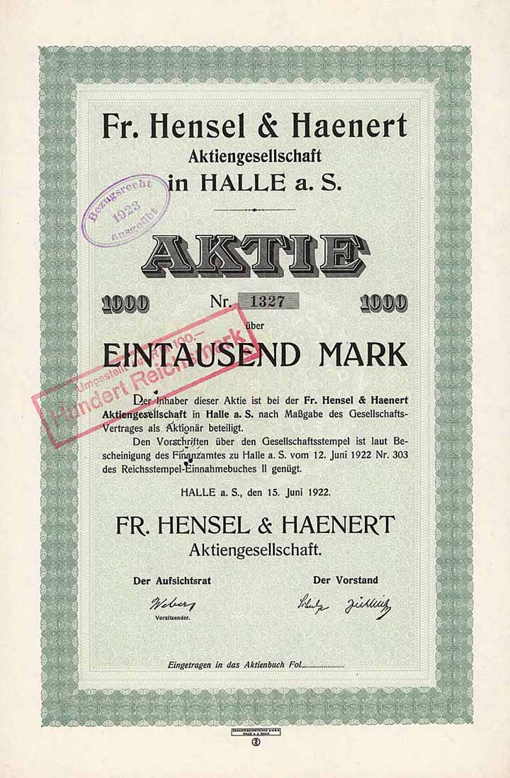 Fr. Hensel & Haenert AG