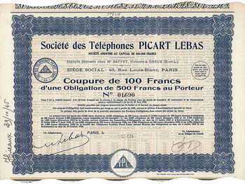 Soc. des Telephones Picart Lebas S.A.