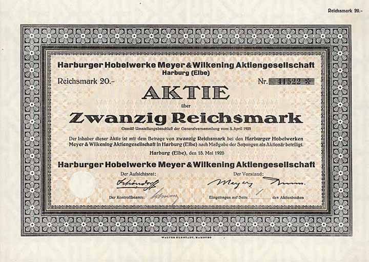 Harburger Hobelwerke Meyer & Wilkening AG