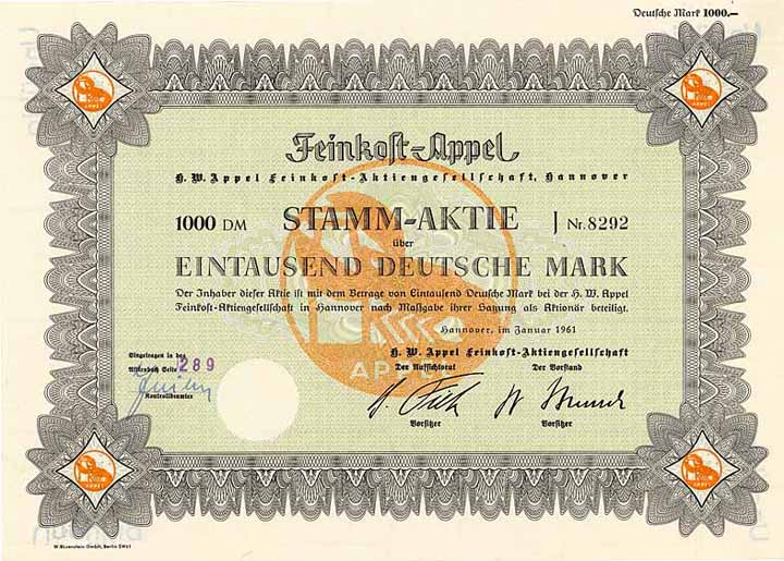 H. W. Appel Feinkost-AG