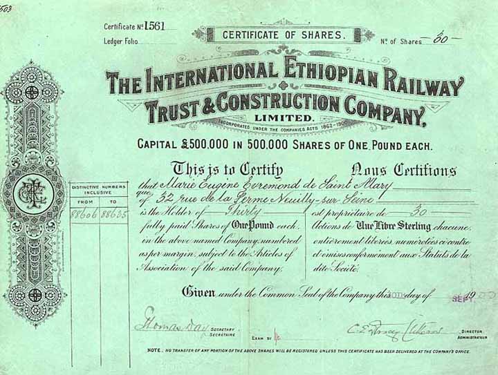 International Ethiopian Railway Trust & Construction Co.