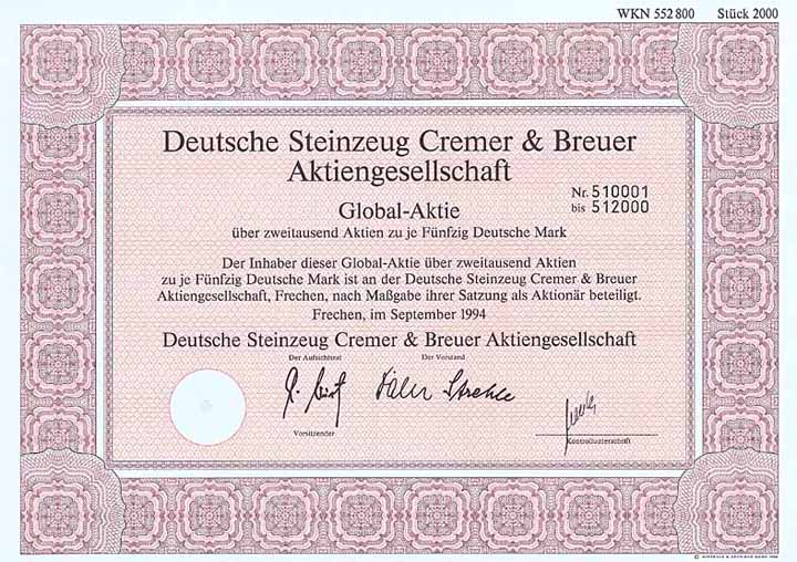 Deutsche Steinzeug Cremer & Breuer AG