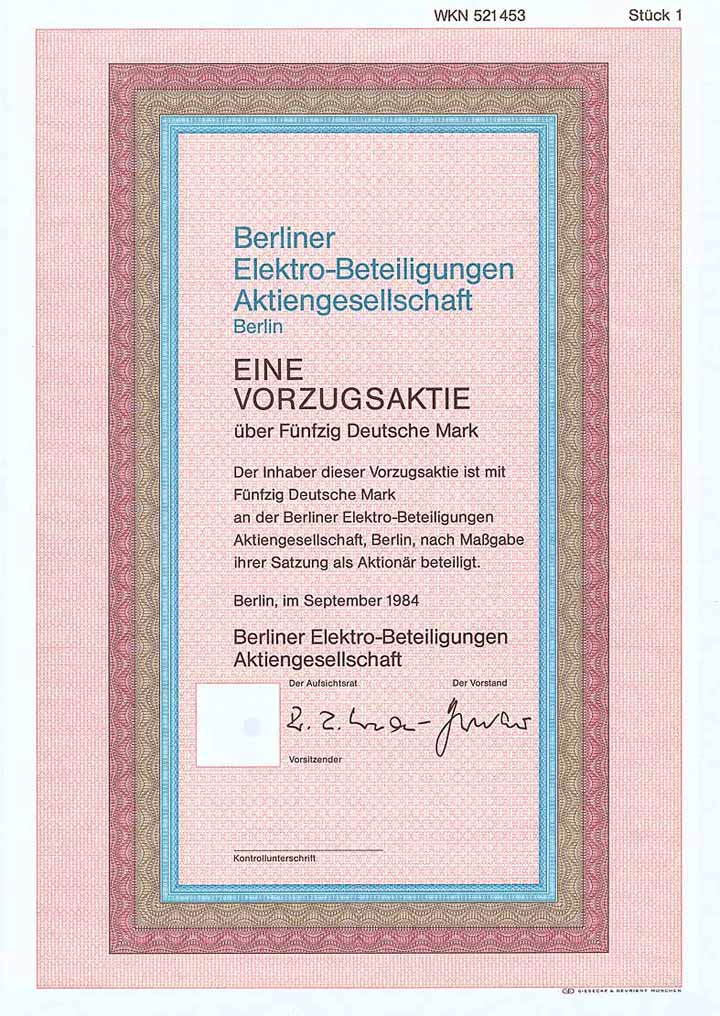 Berliner Elektro-Beteiligungen AG