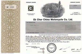 Ek Chor China Motorcycle Co. Ltd.