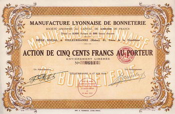 Manufacture Lyonnaise de Bonneterie S.A.