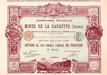 Cie. Nouvelle des Mines de la Gardette (Isère) S.A.