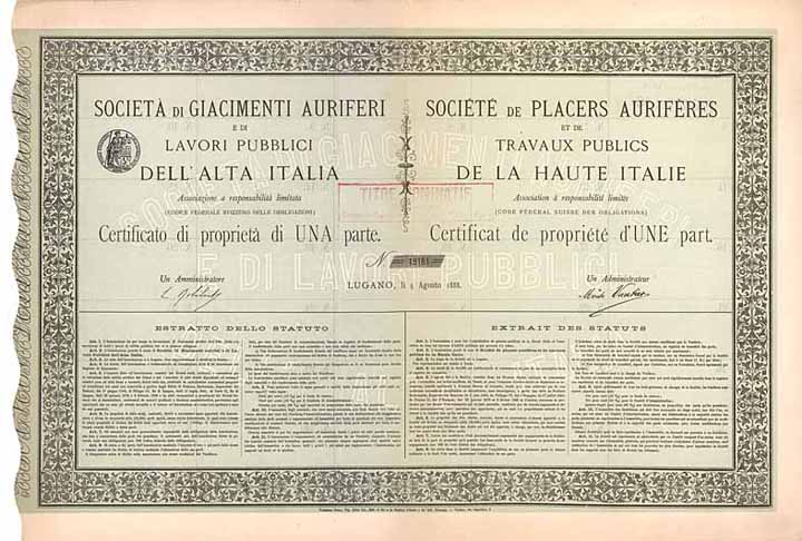 Società di Giacimenti auriferi e di Lavori Pubblici dell’Alta Italia