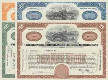 New York, Chicago & St. Louis Railroad (4 Stücke)