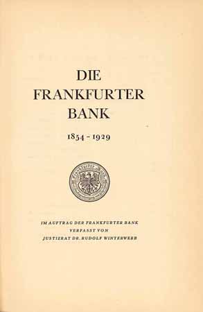 Die Frankfurter Bank 1854 - 1929